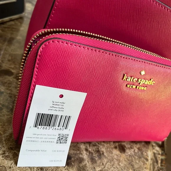 Kate Spade Fuchsia Satchel and Wallet - Picture 5 of 7
